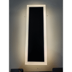 Modern rectangular LED wall light for architectural facade lighting