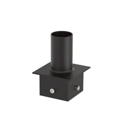 Black outdoor pole adapter for street and area lights