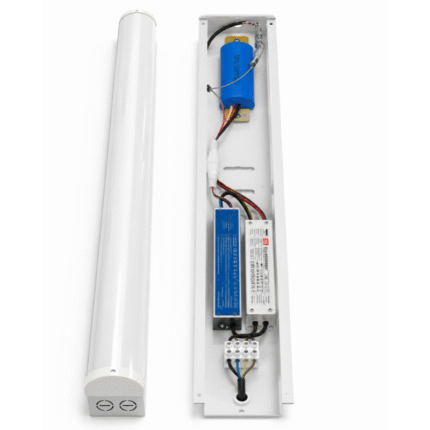 led emergency power backup for strep lights and vapor tight lights