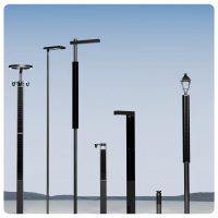 Vertical solar street lights
